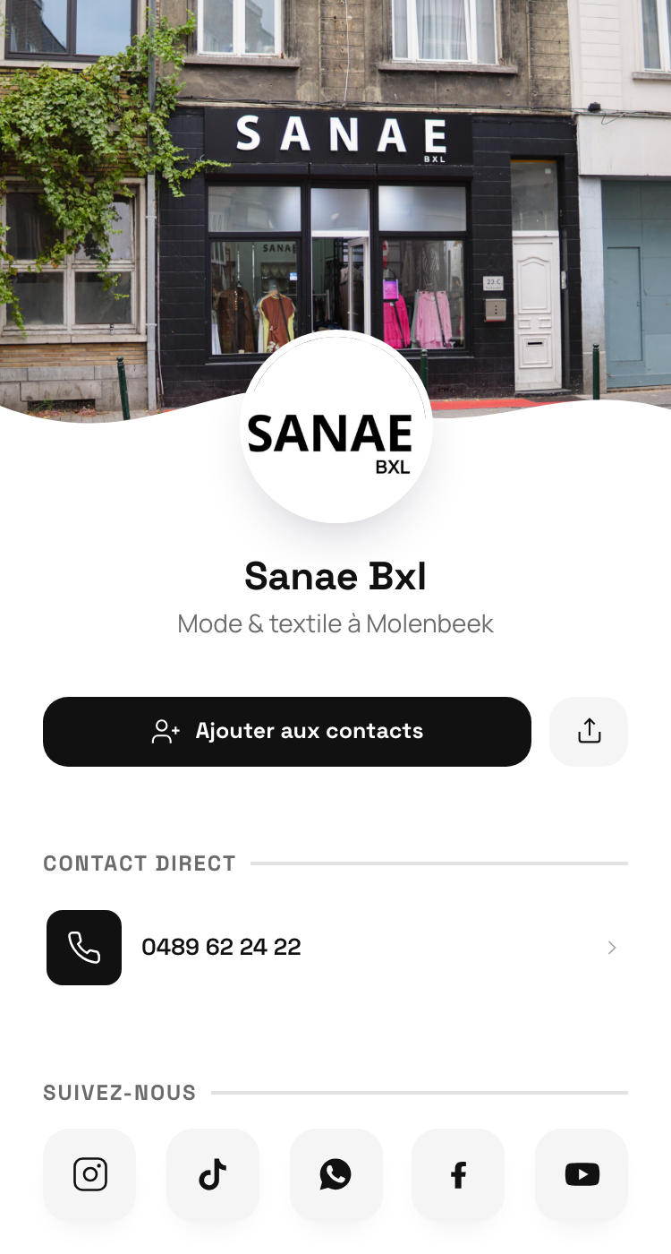 Aperçu de la page de Sanae BXL